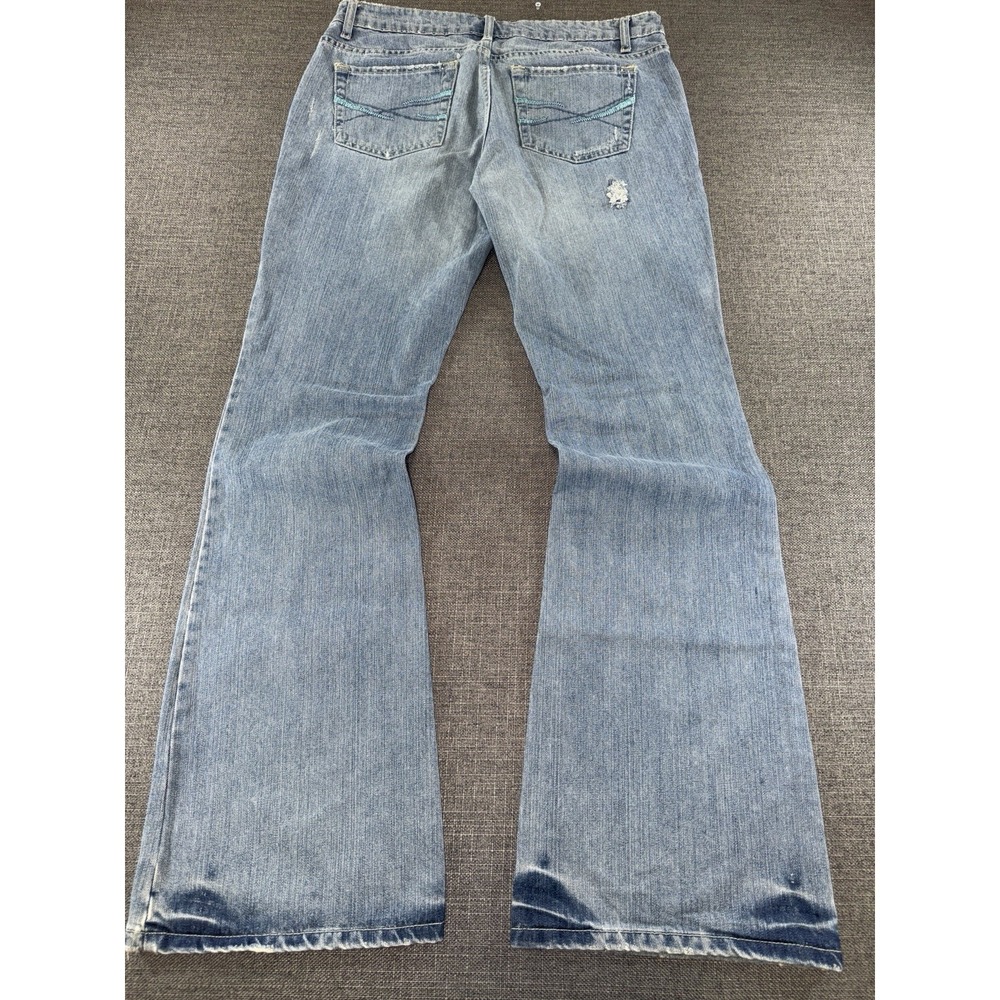 Aeropostale Authentic‎ Flare Jeans Women's 11/12L Distressed Light Wash Y2K - Picture 2 of 9